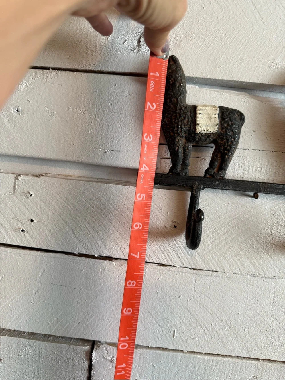 Llama Cast Iron Wall Hook Rack - Rustic Home Organizer
